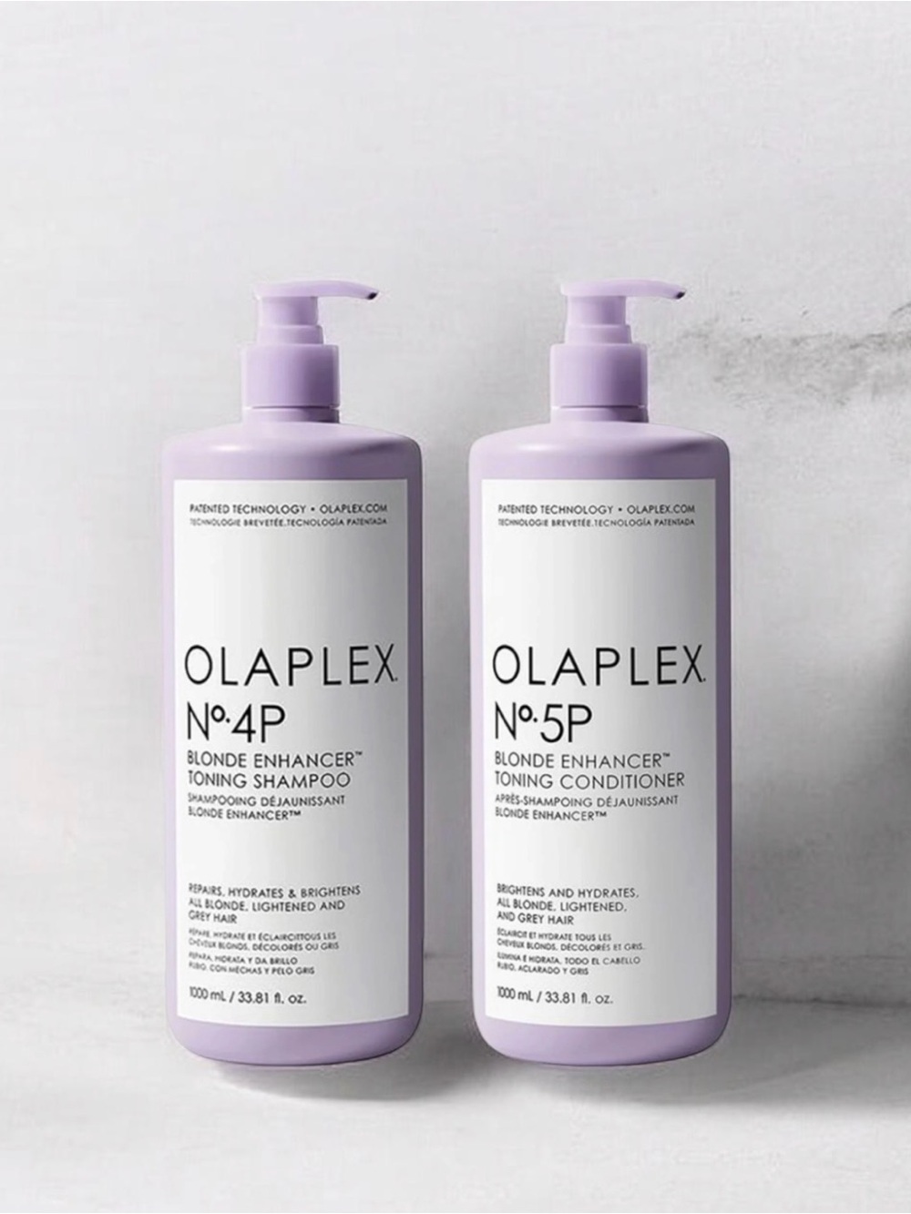 OLAPLEX No.4P & No.5P Lavender and White Blonde Enhancer Duo